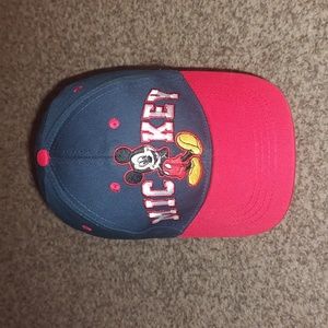 Disney Mickey Mouse Baseball Hat red black Embroidered Logo Boys Hat Cap